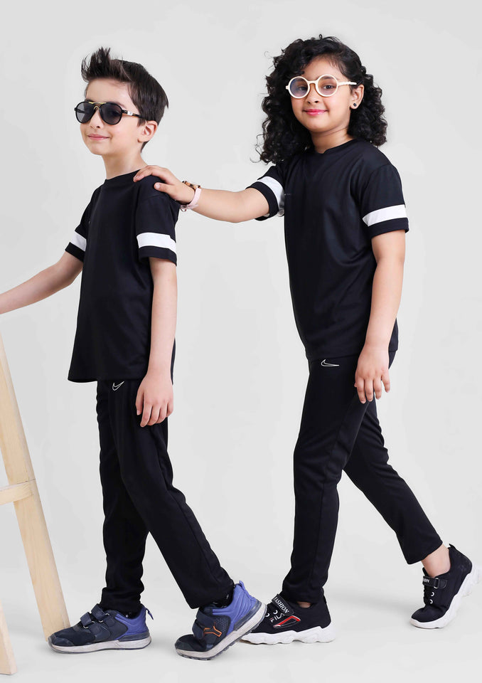 NIk Dri-Fit Tracksuit Black White