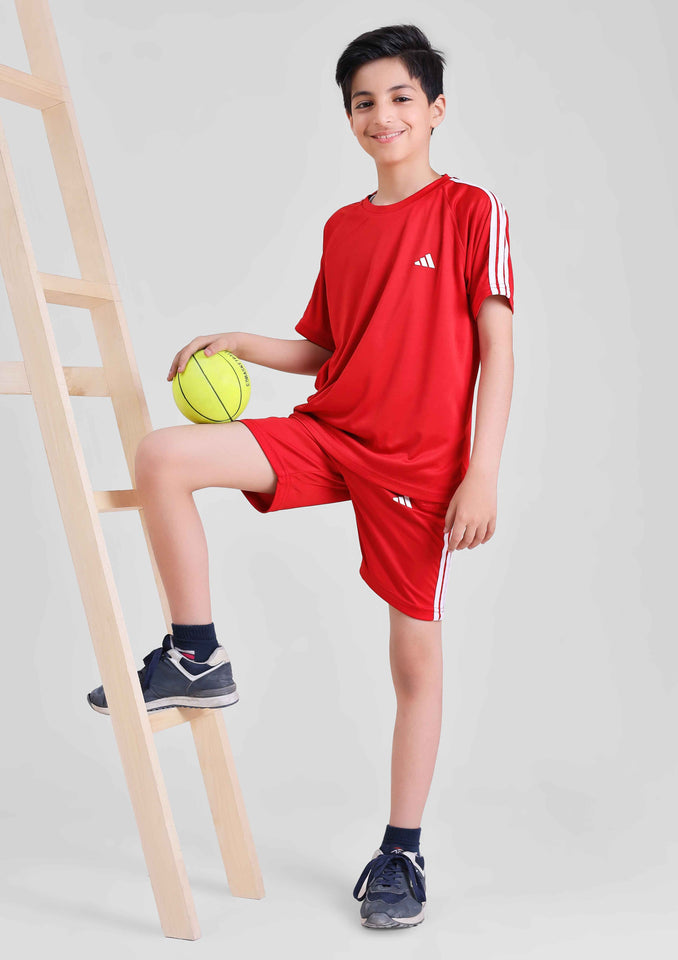 Adi Triliner Tracksuit Red