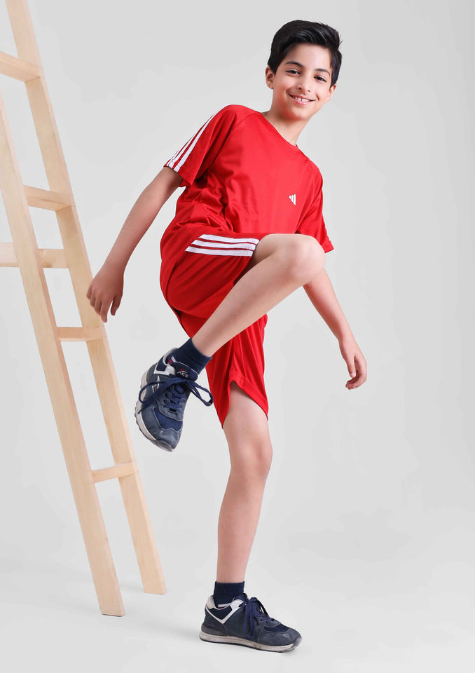 Adi Triliner Tracksuit Red