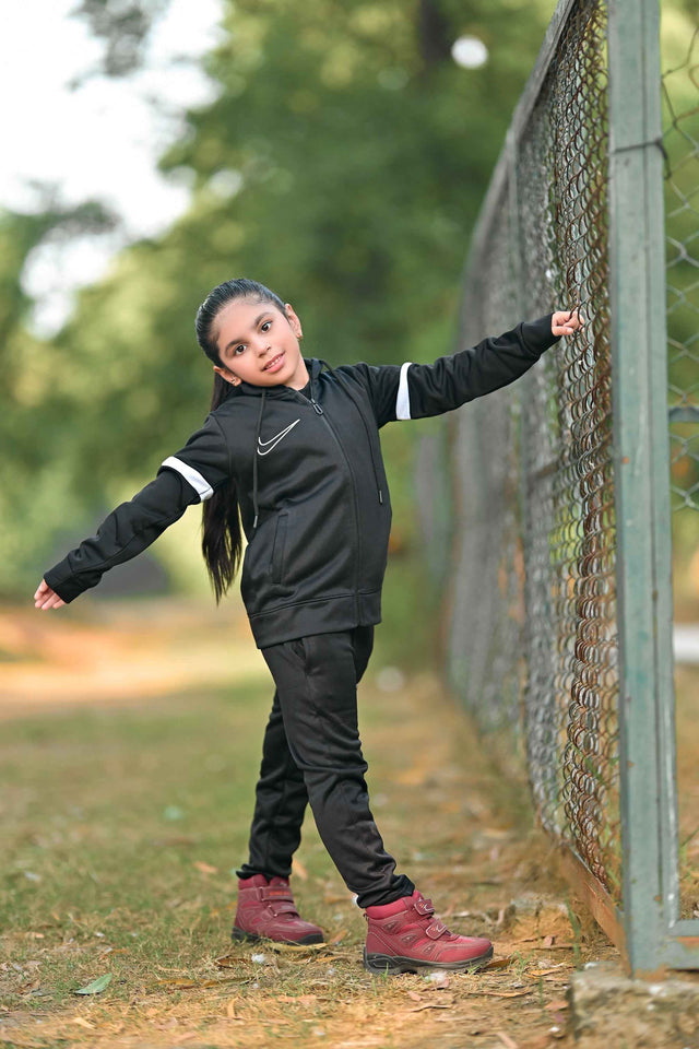 NIK Premium Tracksuit Black White