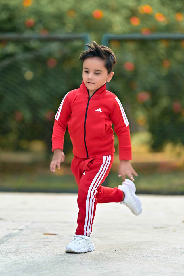 Adi Premium Tracksuit Red
