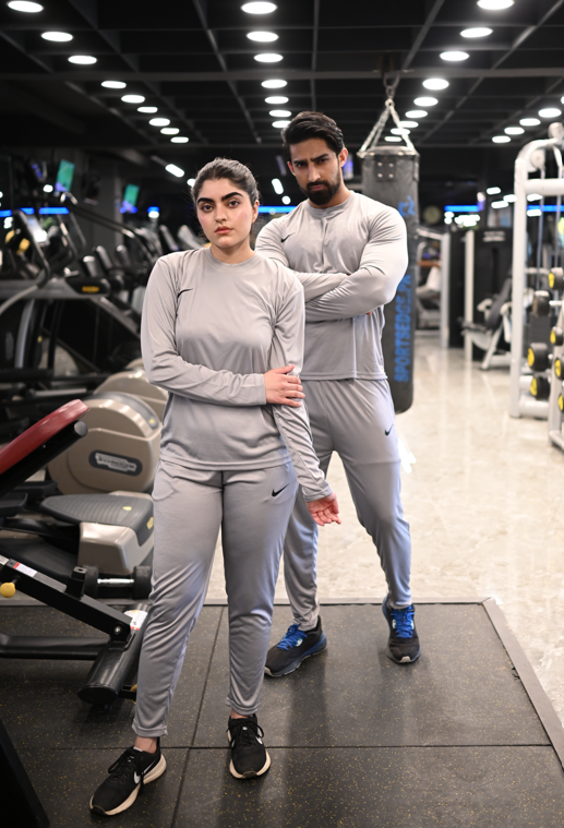 Nik Silver-Grey Full Sleeves Dri-Fit Tracksuit