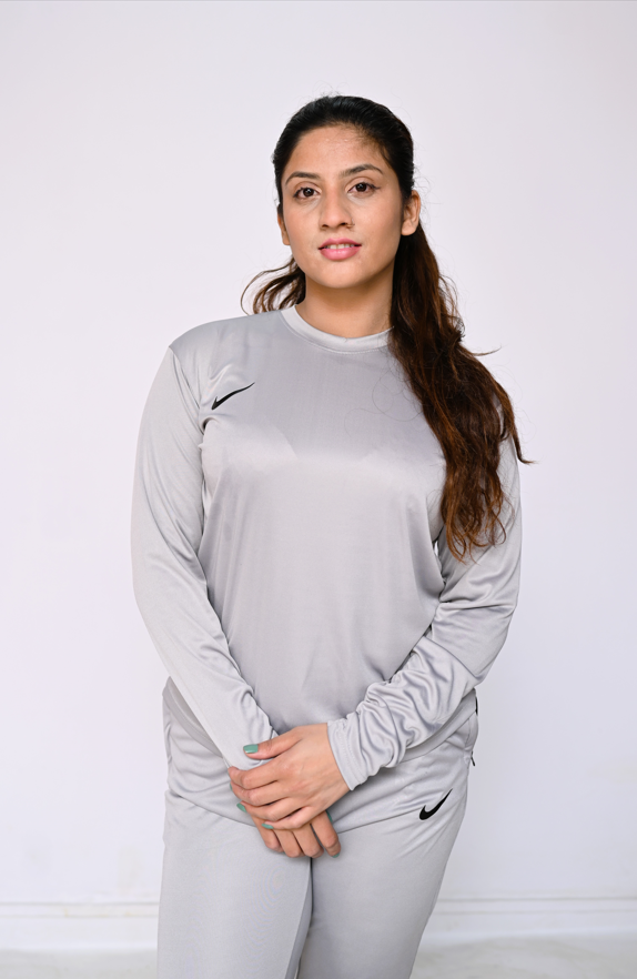 Nik Silver-Grey Full Sleeves Dri-Fit Tracksuit-F