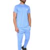 ADI Sky Blue with White Stripes Dri-Fit Tracksuit