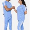 ADI Sky Blue with White Stripes Dri-Fit Tracksuit-F