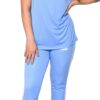 ADI Sky Blue with White Stripes Dri-Fit Tracksuit-F