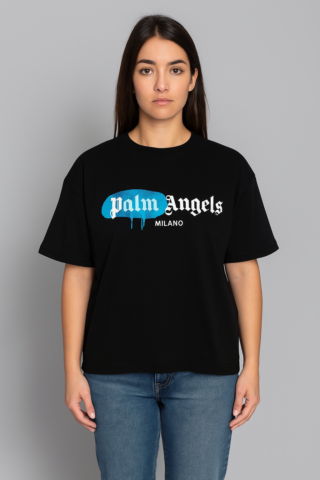 ChatGPT Image Jun 24, 2025, 07_08_15 PM Palm Angls Milno T-Shirt Graphic- Black -F